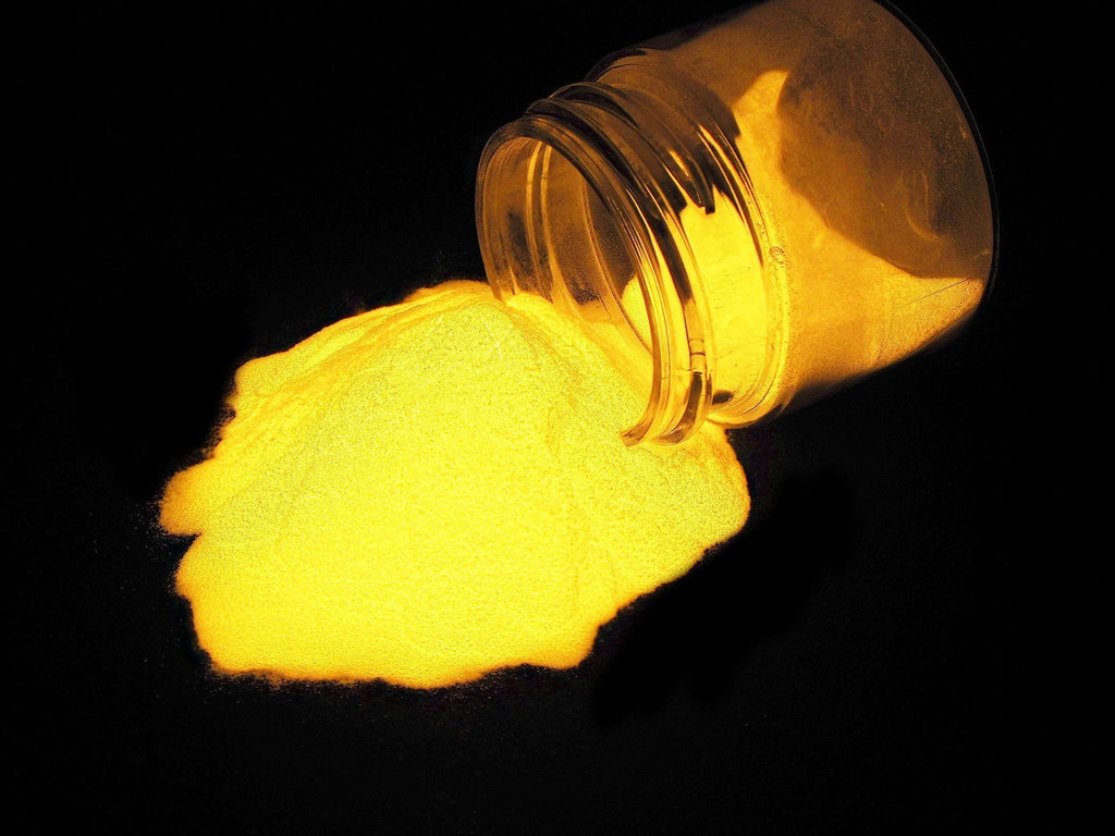 Glow in The Dark Powder, Premium Orange to Gold